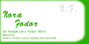 nora fodor business card